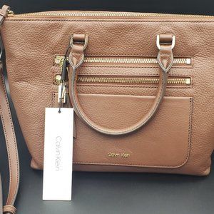 Beautiful Calvin Klein Brown Leather Shoulder Bag